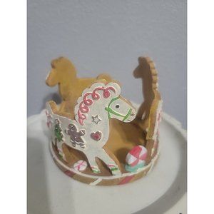 Yankee Candle Cream Colored Ponies Jar Holder